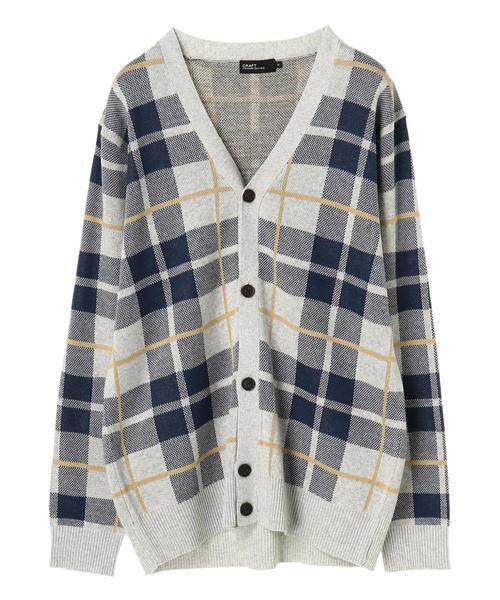 CRAFT STANDARD BOUTIQUE チェックジャガードカーディガン