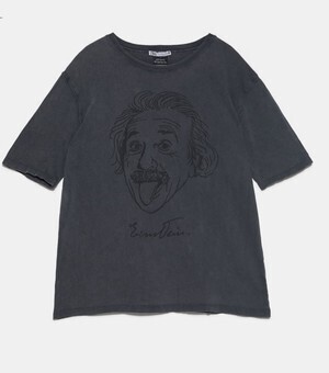 ZARA アルベルト・アインシュタインTシャツ