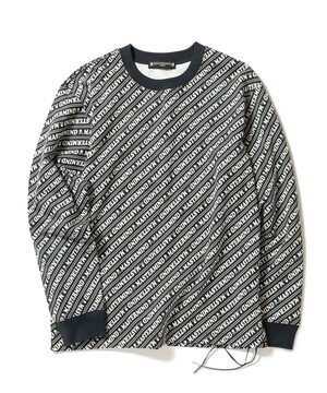 MASTERMIND WORLD ミニ裏毛　レギュラーフィット　総柄プリント　L/S