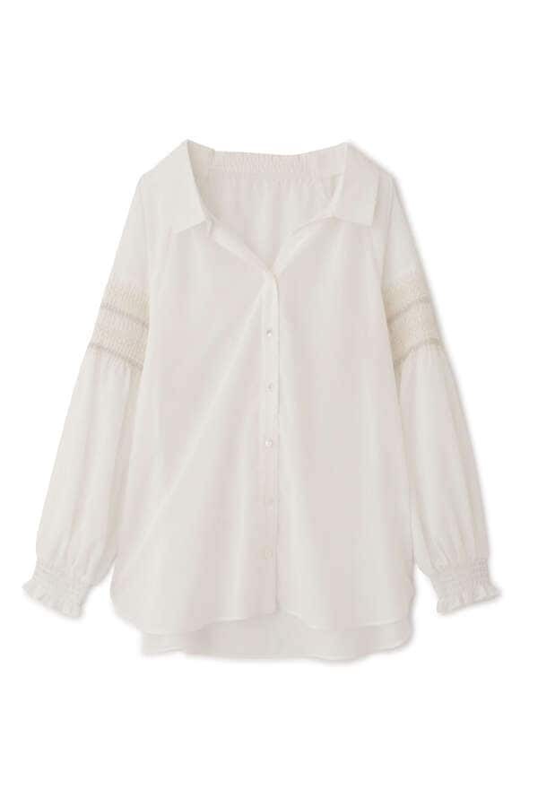 JILLSTUART アダム襟付きオーバーブラウス