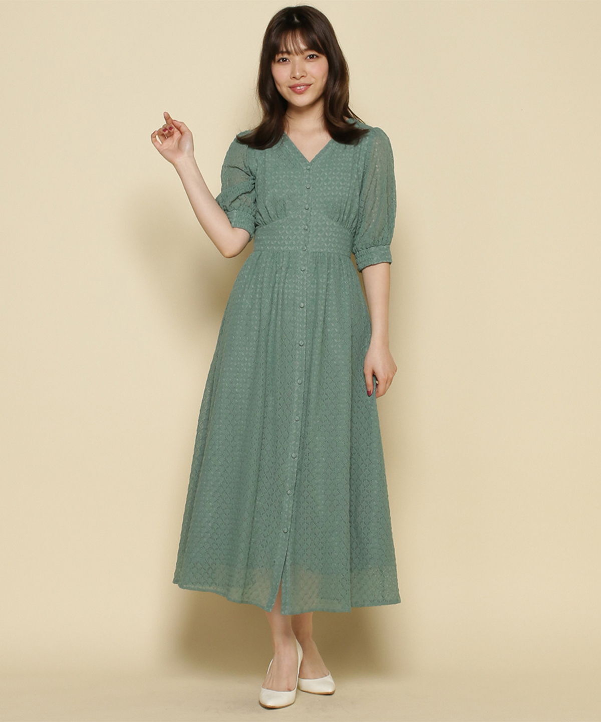 And Couture バックレースアップワンピース