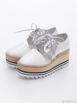 Jeffrey Campbell シャークソール厚底レースアップオープンシューズ