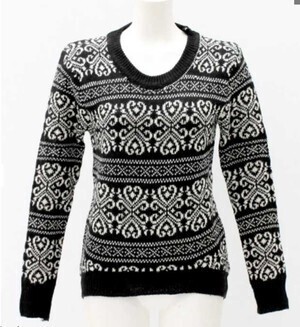ANAP アラベスク柄ニットTOP