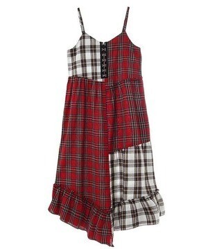 Candy Stripper CHECK COMBINED CAMISOLE ワンピース