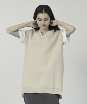 Allumer ロング　ニットベスト