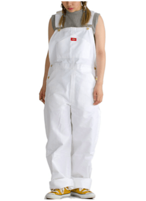 Dickies ホワイトデニムオーバーオール