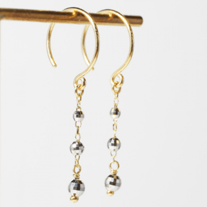 Sweets Jewelry Market 【SJ04386】K10YG/WG ミラーボール フック スイングピアス