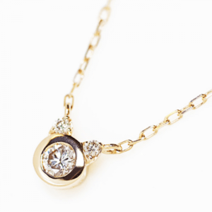 Sweets Jewelry Market 【SJ02589】 K10YG(イエローゴールド) ダイヤモンド 0.10ct 猫 ネックレス