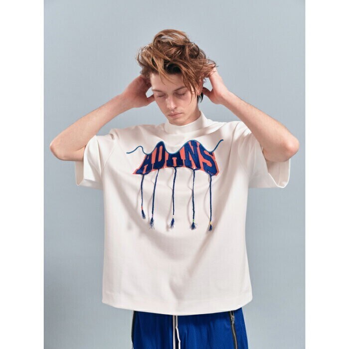ADANS BRAID EMBROIDERY LOGO TEE