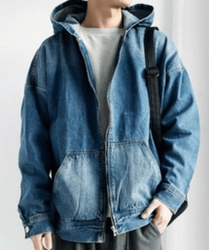 antiqua 上質デニム。重厚感と風合いの融合。フーデットデニムBIGジャケット・zl-00003m