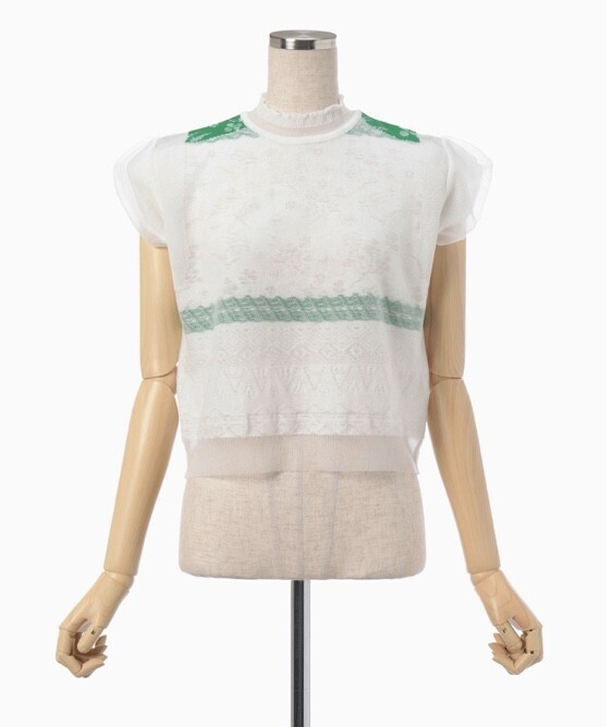 Mame Kurogouchi Cocoon Layered Knit Tops