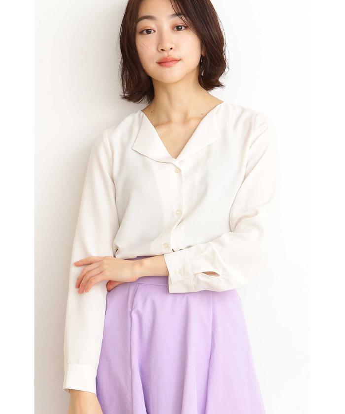N.Natural Beauty Basic* ガルーダツイルシャツ オープンカラー