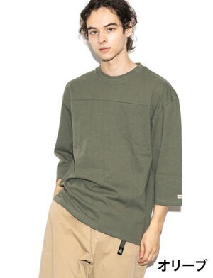 Goodwear USAコットン切替7分袖T