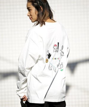 FREAK’S STORE 松本セイジ×FREAK’S STORE 別注TOKYO SPORTS DOG バックプリント ロングスリーブTシャツ