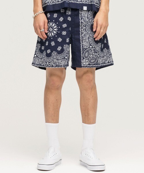 BEDWIN & THE HEARTBREAKERS 5/L PATCHWORKED BANDANA SHORTS “MANI”