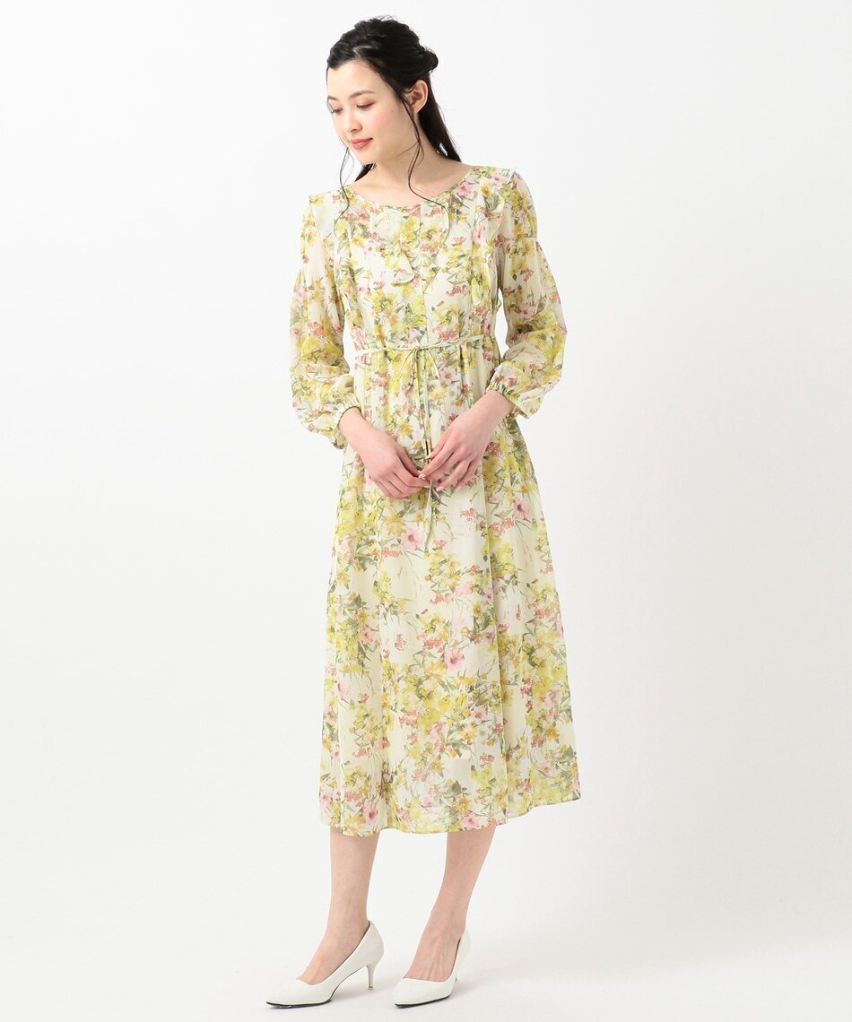 TOCCA 【TOCCA LAVENDER】Floral Chiffon ドレス