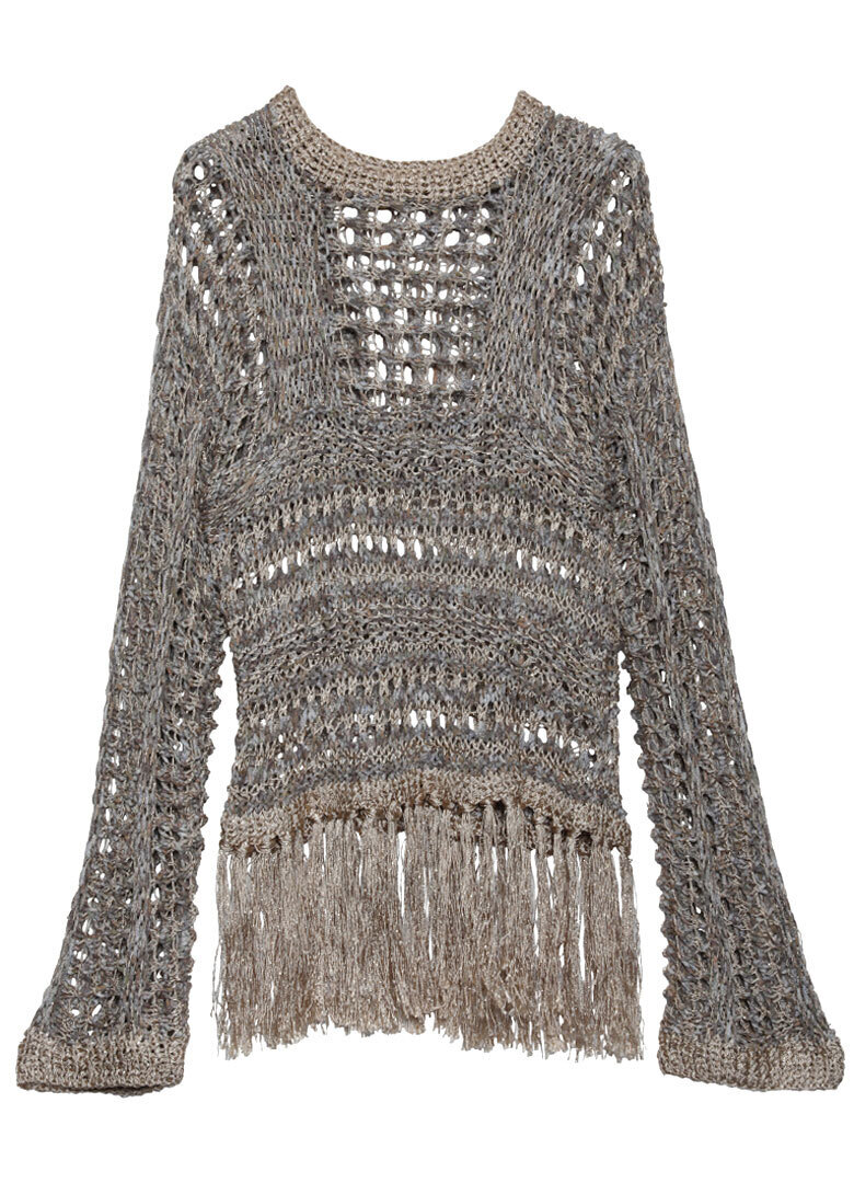 AMERI VINTAGE SPRAY MIX COLOR FRINGE KNIT