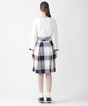 BLUE LABEL CRESTBRIDGE クレストブリッジチェックエアリーツイルスカート