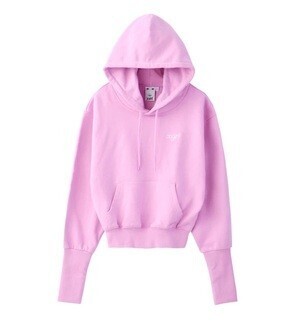 X-girl LONG RIBBED SWEAT HOODIE
