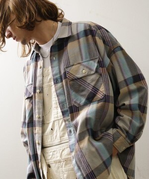 BIG MAC BIG MAC×FREAK’S STORE　ビッグシルエットチェックシャツ/シャツブルゾン