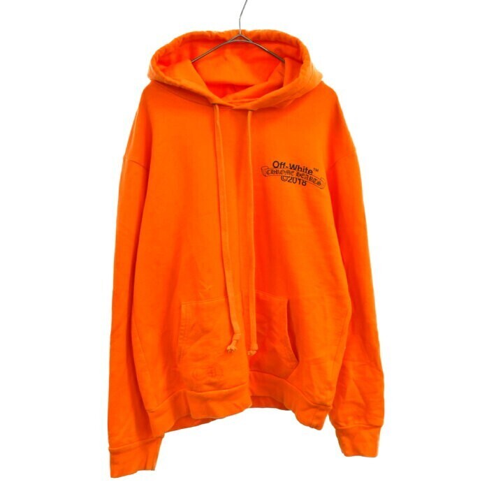 OFF-WHITE CHROME HEARTS×OFF-WHITE バックアーチロゴプリントプルオーバーパーカー