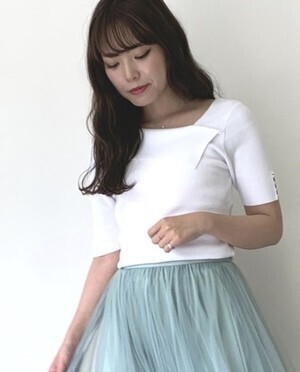 MISCH MASCH アシメリブニット