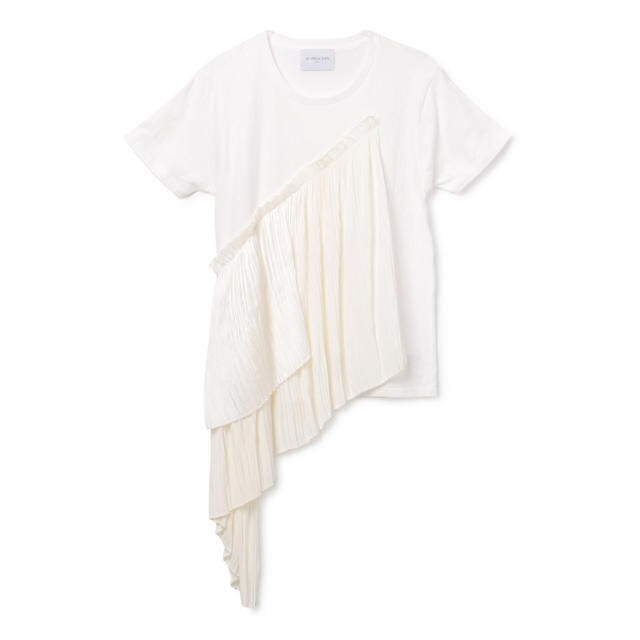IN-PROCESS PLEATED SATIN TEE