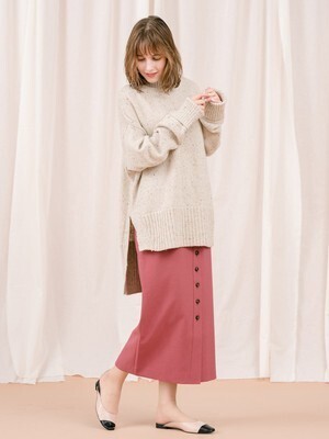 COOMB(Arumily) 【Arumlily】ミックスネップロングテールニット