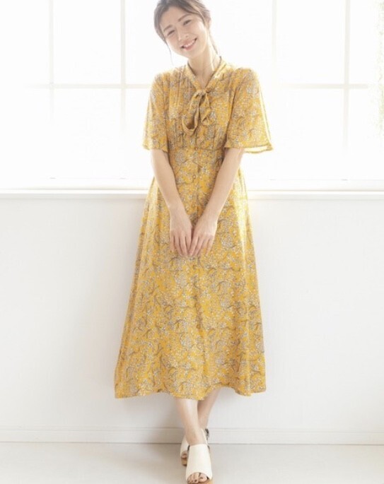 PREFERIR 花柄 ロング ワンピース