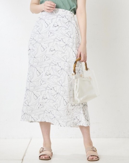 natural couture チューリップ柄スカート