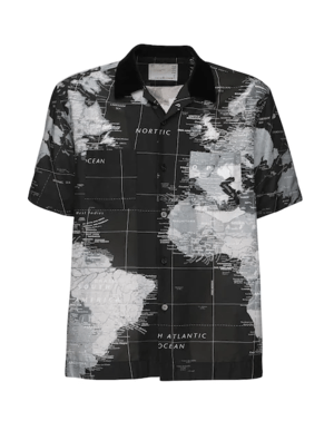 sacai WORLD MAP テックシャツ