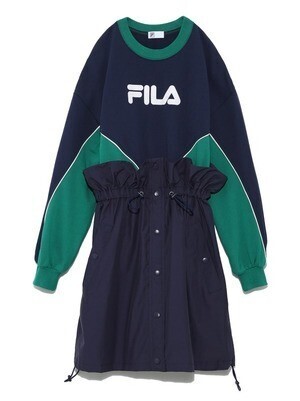 SNIDEL FILAスウェットワンピ