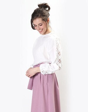 PARIGOT スリーブサイドレースブラウス