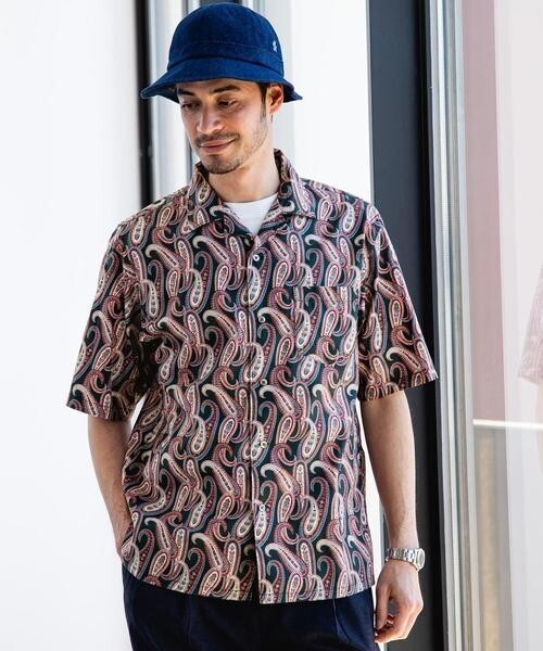 green label relaxing SC MULHOUSE オープンカラー 半袖 シャツ ?