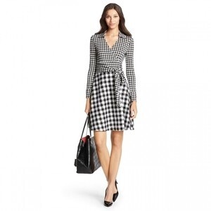 DIANE von FURSTENBERG Amelianna Flared Silk Combo Wrap Dress