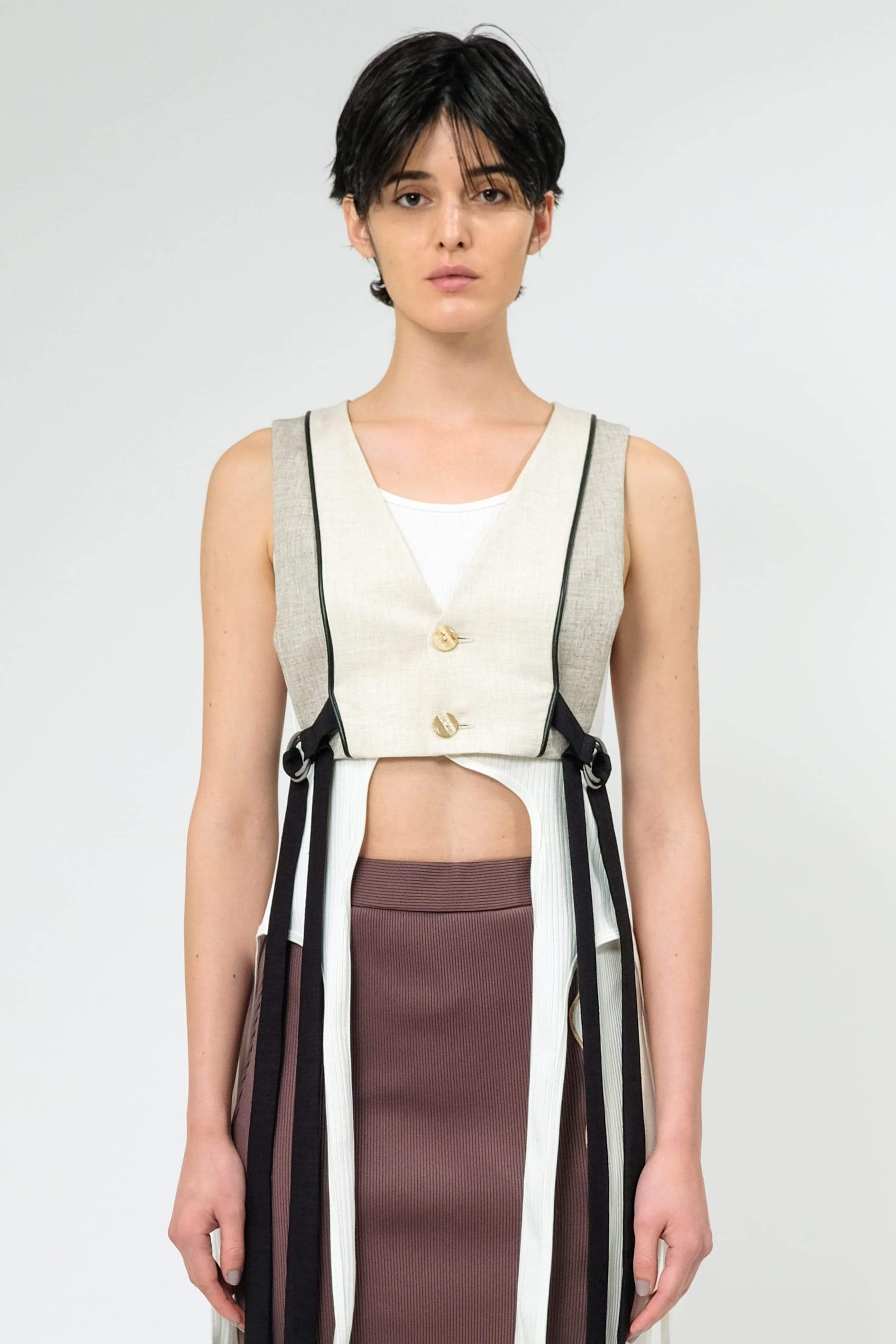 MURRAL linen vest