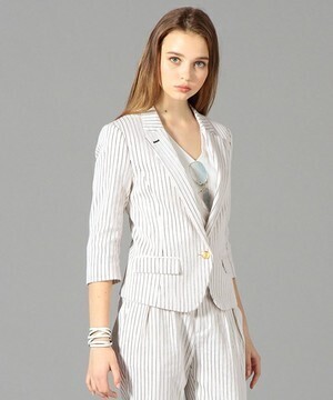 LOVELESS WOMENS クラシックストライプブレザー