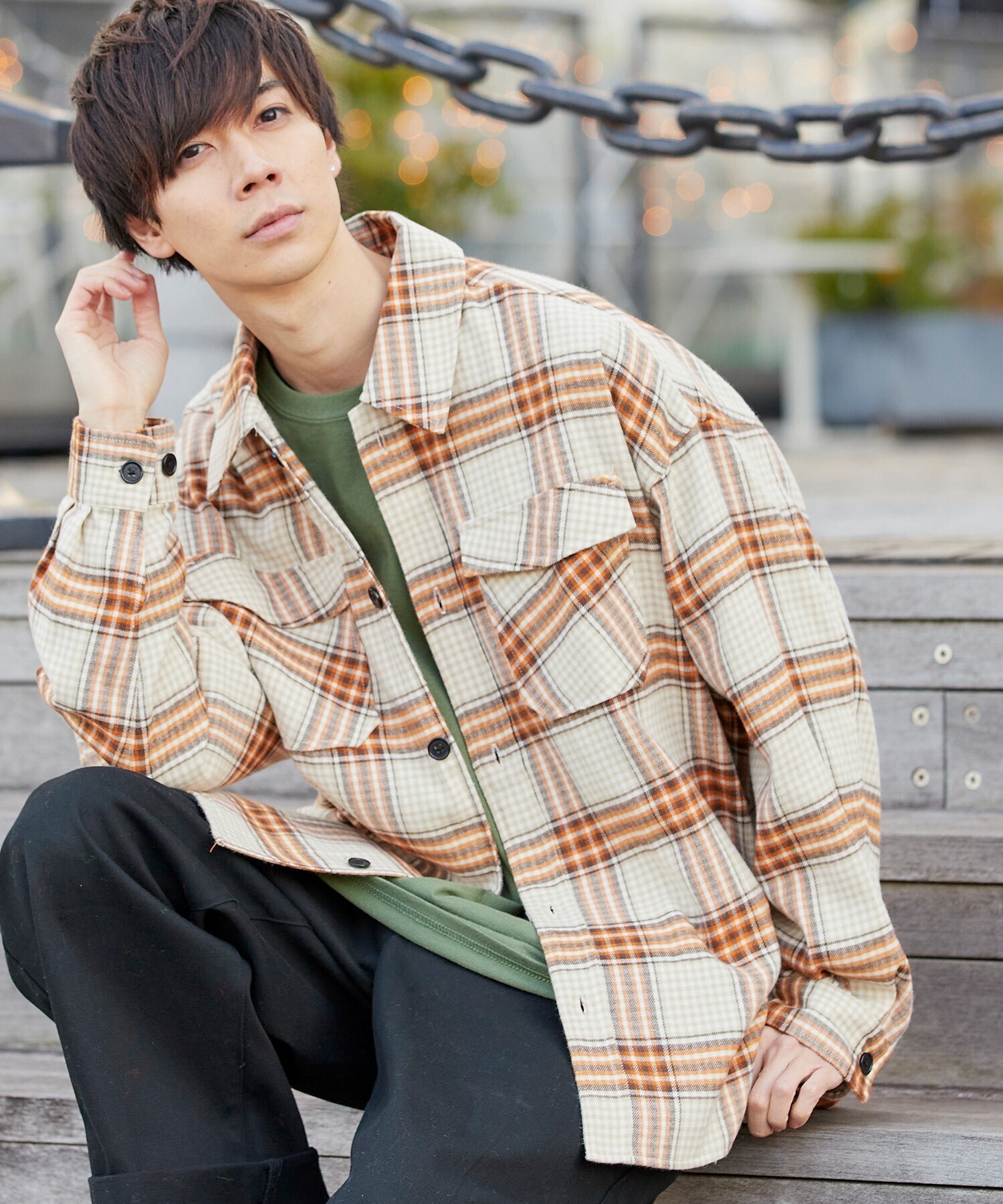 MONO-MART ツイル CPOシャツ