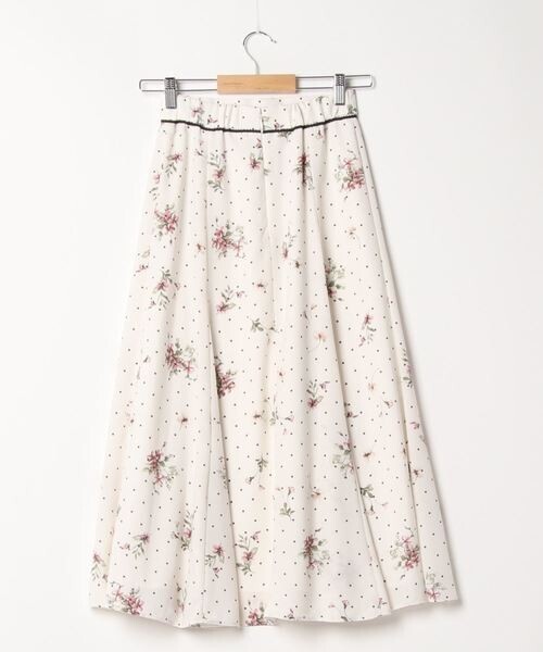 LAISSE PASSE フラワードットプリントスカート