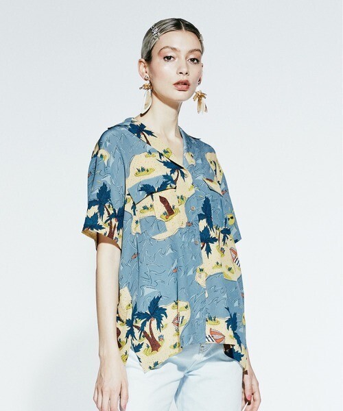 DOUBLE STANDARD CLOTHING DSC / 14匁シルクデシンブラウス