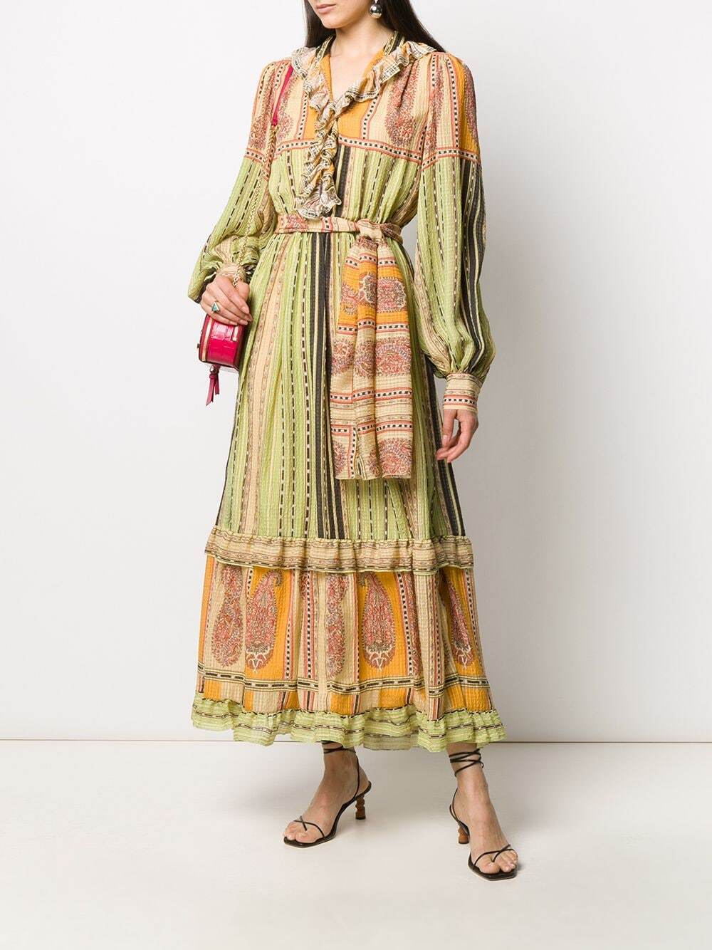 ETRO ストライプ マキシドレス