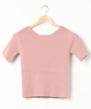 LAISSE PASSE Backリボンリブニットプルオーバー