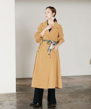 LADYMADE スカーフベルトフレアトレンチ