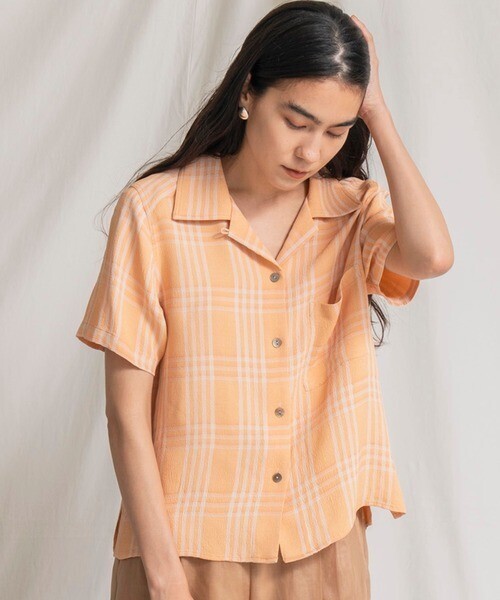MAISON SPECIAL チェックオープンカラーシャツ【MAISON SPECIAL/メゾンスペシャル】■セットアップ対応■
