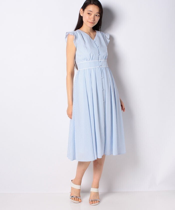 LAISSE PASSE ストライプロングワンピース