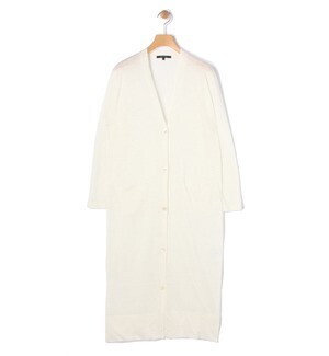 MACPHEE リネン Vネックロングカーディガン
