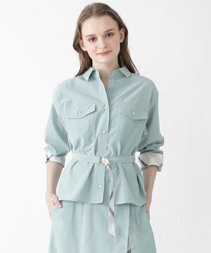 BLUE LABEL CRESTBRIDGE パウダーポプリンブラウス