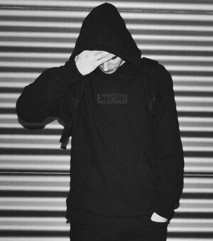 Supreme 2014fw Black Box Logo Hoodie