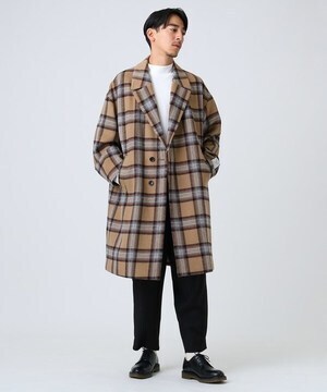 tk.TAKEO KIKUCHI ビッグチェックチェスターコート