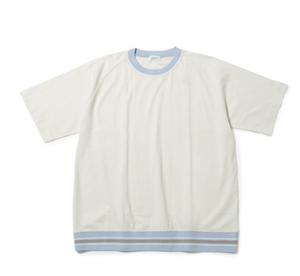 JUNRed ボトムリブライン ラグランTシャツ